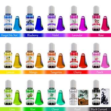 Epoxy Resin Pigment - 15 Color Liquid Epoxy Resin Dye - Highly Concentrated Epoxy Resin Colorant for...