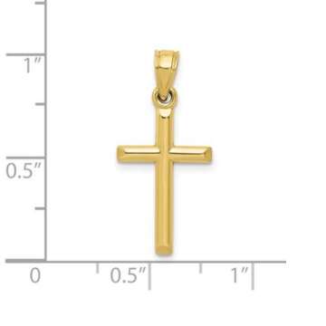 Elegant Amanda Rose 10K Gold Cross Pendant Necklace