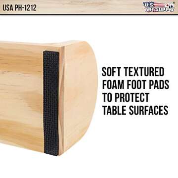 US Art Supply 12 inch Wooden Tabletop Easel Paper Roll Holder & Dispenser