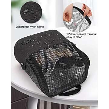 MONSTINA Makeup Brush Case,Makeup Brush Holder with Adjustable Dividers,Large Capacity Makeup Brush Bag with Shoulder Starp,Professional Makeup Artist Tool Storage Organizer