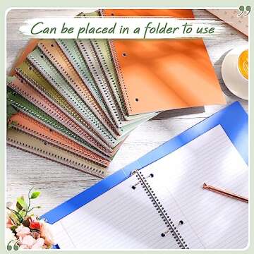 Teling Multicolor Spiral Notebooks - 12 Pack for All Needs