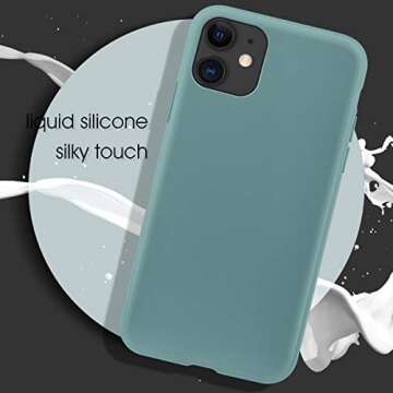 MILPROX Case Compatible for iPhone 11 with Screen Protector, Liquid Silicone Gel Rubber Shockproof S...