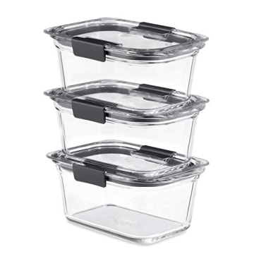 Rubbermaid Brilliance Glass Storage Set: Versatile Food Containers, 4.7-Cup