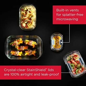 Rubbermaid Brilliance Glass Storage Containers Set of 3