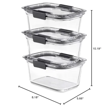 Rubbermaid Brilliance Glass Storage Containers Set of 3