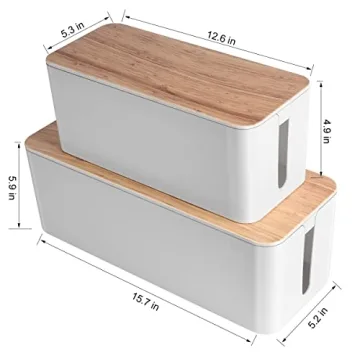 Cable Management Box Set for Stylish and Tidy Spaces