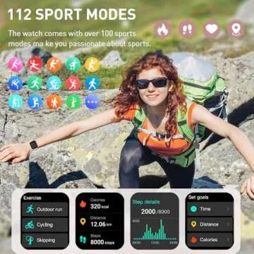 Smart Watch(Answer/Make Call), 2025 New Smartwatch for Men Women, 1.96" HD Fitness Watch with 110+ Sport Modes, Heart Rate, Sleep Monitor, Pedometer, IP68 Waterproof Activity Tracker for Android iOS