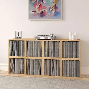 Stylish Vinyl Record Storage Cube for 70 Albums