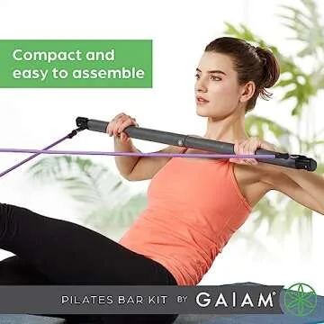 Gaiam Pilates Bar Kit - Home Fitness for Total Body Workout