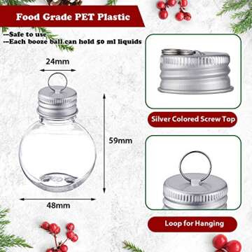 Christmas Clear Plastic Ornaments Balls Christmas Fillable Tree Ornaments Plastic Christmas Hanging ...