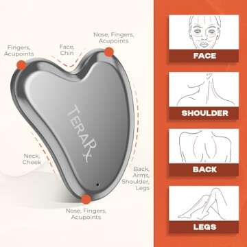 TeraRX Terahertz Gua Sha for Enhanced Lymphatic Drainage, Reduced Puffiness, and Relieved Facial Tension – 100% Authentic Terahertz Stone Gua Sha Facial Tools