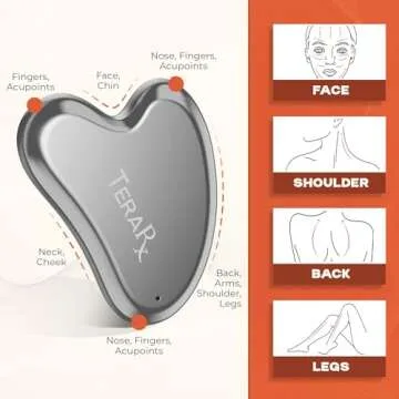 TeraRX Terahertz Gua Sha for Enhanced Lymphatic Drainage, Reduced Puffiness, and Relieved Facial Tension – 100% Authentic Terahertz Stone Gua Sha Facial Tools