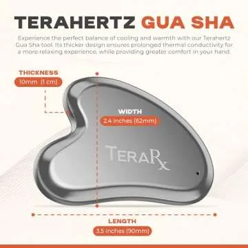 TeraRX Terahertz Gua Sha for Enhanced Lymphatic Drainage, Reduced Puffiness, and Relieved Facial Tension – 100% Authentic Terahertz Stone Gua Sha Facial Tools