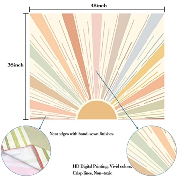 Kanuyee Boho Sun Tapestry Stylish Wall Hanging Decor