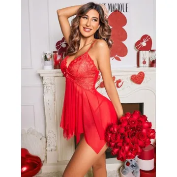 Avidlove Red Lace Babydoll Lingerie XS Size