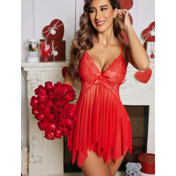 Avidlove Red Lace Babydoll Lingerie XS Size