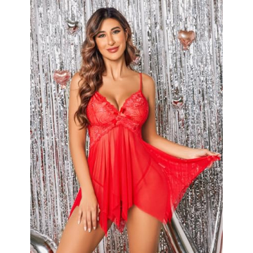 Avidlove Red Lace Babydoll Lingerie XS Size