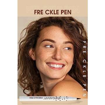 Freckle Pen 4 Colors Available, Natural Lifelike Freckle Makeup Pen, Waterproof Long Lasting Quick D...