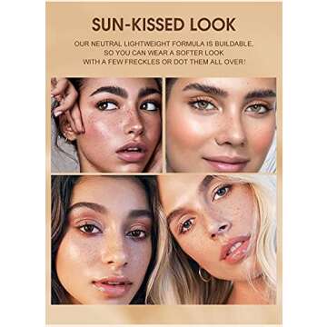 Freckle Pen 4 Colors Available, Natural Lifelike Freckle Makeup Pen, Waterproof Long Lasting Quick Dry - Light Brown, Natural Coffee, Chestnut, Dark Brown (2Pack) (3-Chestnut + 4-Dark Brown)