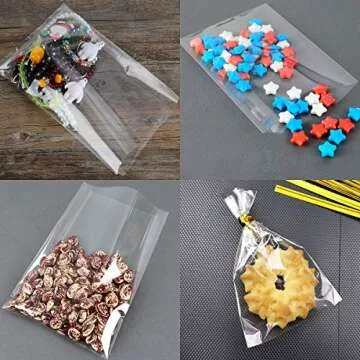 Augshy 300 Pcs Cake Pop Bags with Twist Ties - Clear OPP