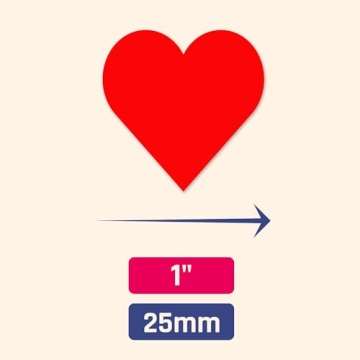 1200 Red Heart Stickers - Ideal for Crafting and Parties