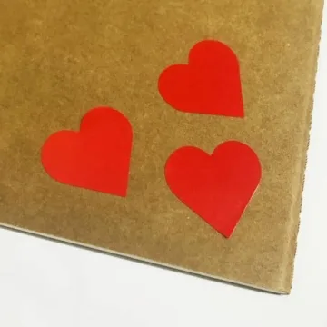 1200 Red Heart Stickers - Ideal for Crafting and Parties