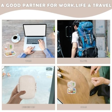 GIURKUU Foldable Moisture-Proof Pill Organizer for Travel
