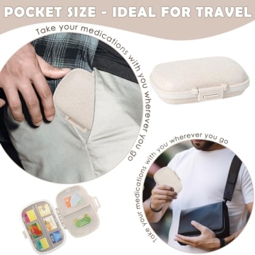 GIURKUU Foldable Moisture-Proof Pill Organizer for Travel
