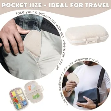 GIURKUU Foldable Moisture-Proof Pill Organizer for Travel