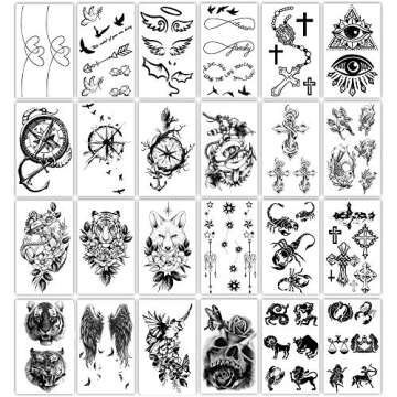 Yazhiji 36 Sheets Temporary Tattoo Stickers for Fun and Style
