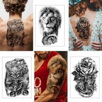 Yazhiji 36 Sheets Temporary Tattoo Stickers for Fun and Style