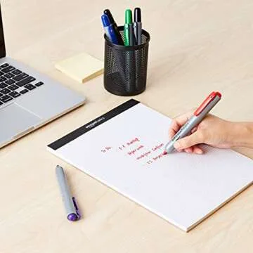 Amazon Basics Jumbo Retractable Permanent Markers - Assorted Colors, 6 Count