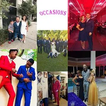 MAGE MALE Men's 3 Pieces Suit Elegant Solid One Button Slim Fit Single Breasted Party Blazer Vest Pants Set. Navy Blue