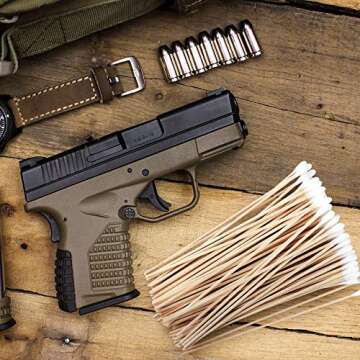 Yinghezu 200 Pcs Count 6" Inch Long Cotton Swabs with Wooden Handles Cotton Tipped Applicator, Cleaning with Wood Handle for Oil Makeup Gun Applicators, Eye Ears Eyeshadow Brush and Remover Tool