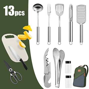 Extremus 13 Pcs Camp Kitchen Utensil Set for Cooking