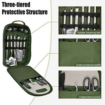 Extremus 13 Pcs Camp Kitchen Utensil Set for Cooking