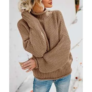 Saodimallsu Turtleneck Oversized Women's Sweater