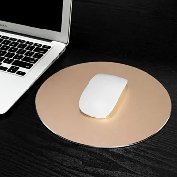 Premium Aluminum Mouse Pad - Sleek Rose Gold Design