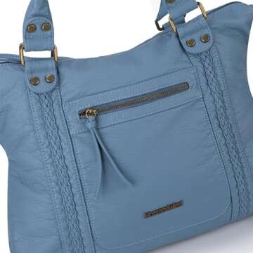 Montana West Washed Leather Hobo Bags for Women Soft Womens Purses and Handbags Crossbody Bags Work Tote Bags MWC-217JN