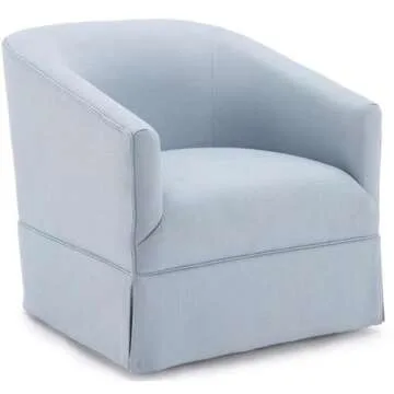 Sky Blue Swivel Accent Chairs - Set of 2 for Stylish Comfort
