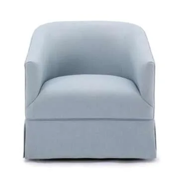 Sky Blue Swivel Accent Chairs - Set of 2 for Stylish Comfort