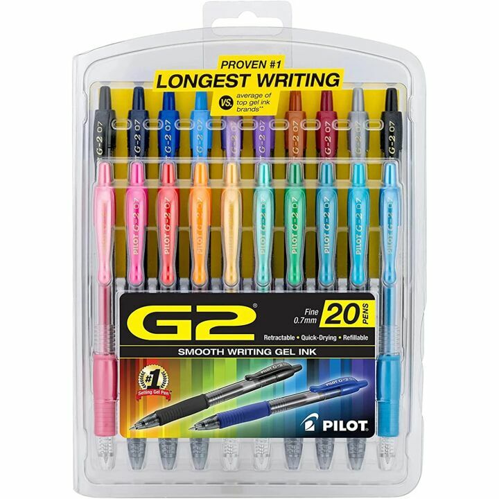 Pilot G2 Premium Gel Ink Pens - 20 Count Assorted Colors