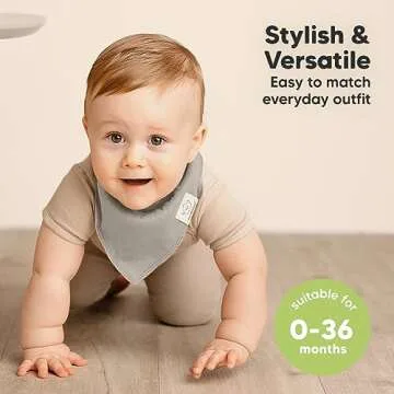 8-Pack Organic Baby Bandana Drool Bibs for Girls - Super Absorbent Baby Bibs for Baby Girls, Baby Boys, Soft Cotton Bandana Bibs, Baby Drool Bib, Teething Bibs for Infant, Toddler, Bib Girl (Dawn)