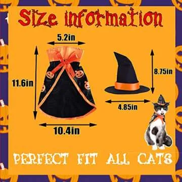 Halloween Witch Costume for Cats and Puppies - Fun & Durable