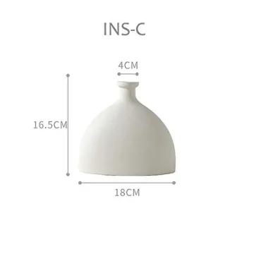 INGLENIX Minimalist Ceramic Vase Nordic Style Home Decor