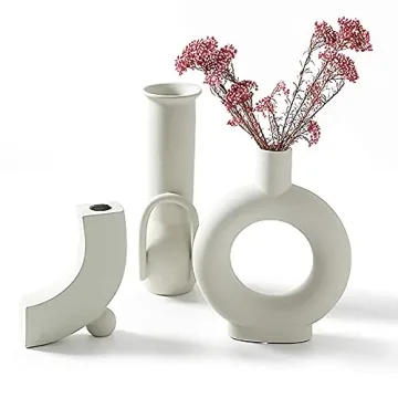 INGLENIX Minimalist Ceramic Vase Nordic Style Home Decor