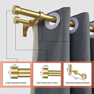 Stylish Lwiiom Double Curtain Rods for Modern Windows