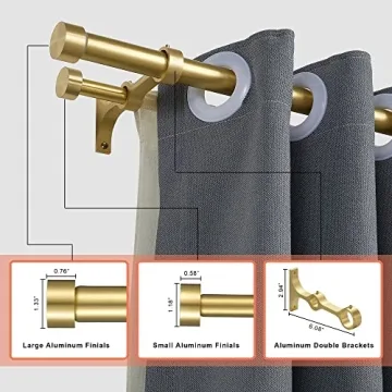 Stylish Lwiiom Double Curtain Rods for Modern Windows