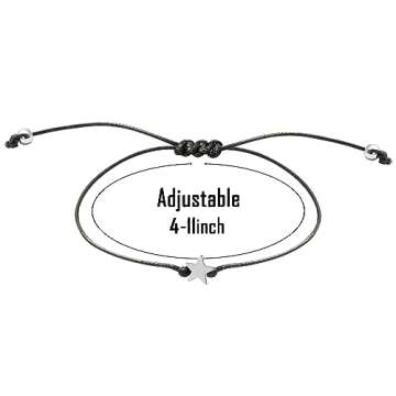 WATINC 9th Birthday Wish Bracelet, Adjustable Star Cord Bracelets with Make A Wish Cards, Friendship...