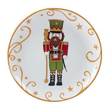 Certified International Holiday Magic Nutcracker 9" Dessert/Salad Plates, Set of 4